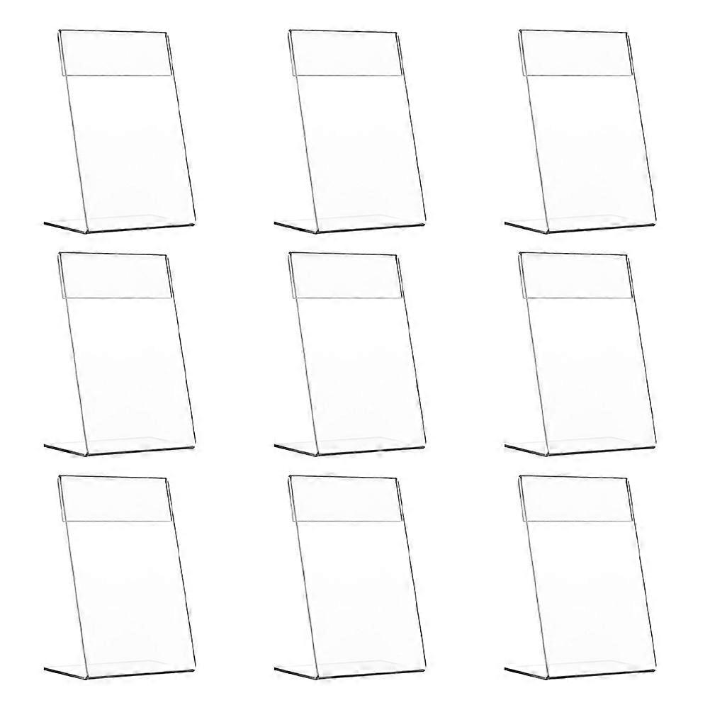27Pcs Acrylic L-Shaped Sign Holders for Displaying Desktop Menu Stand