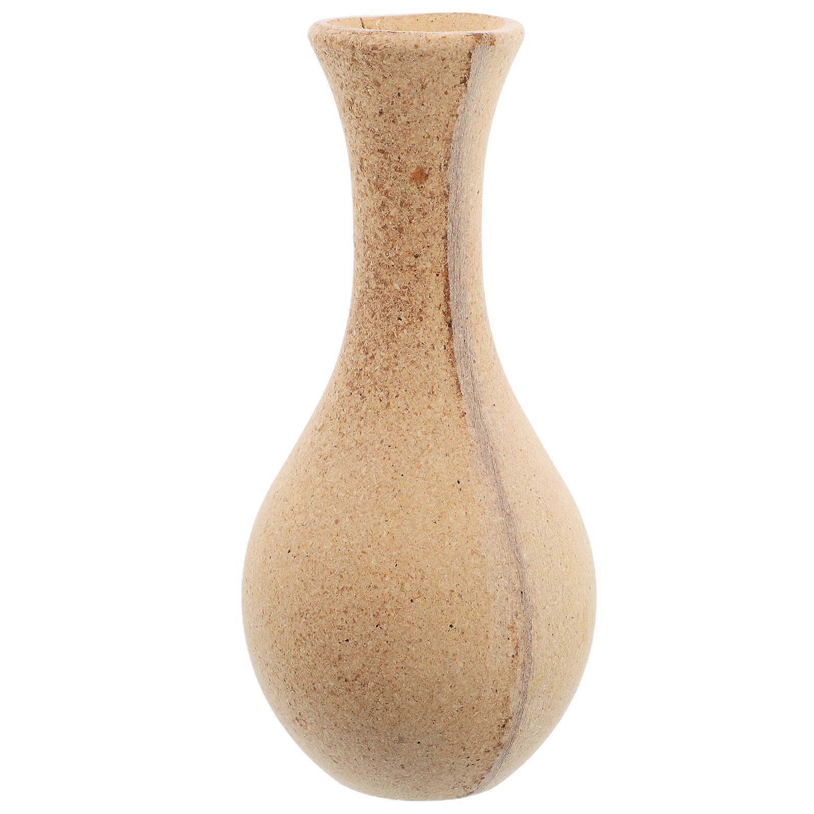 Handmade Brown Wood Vase for DIY Flower Craft 3Pcs Bud Vase Set