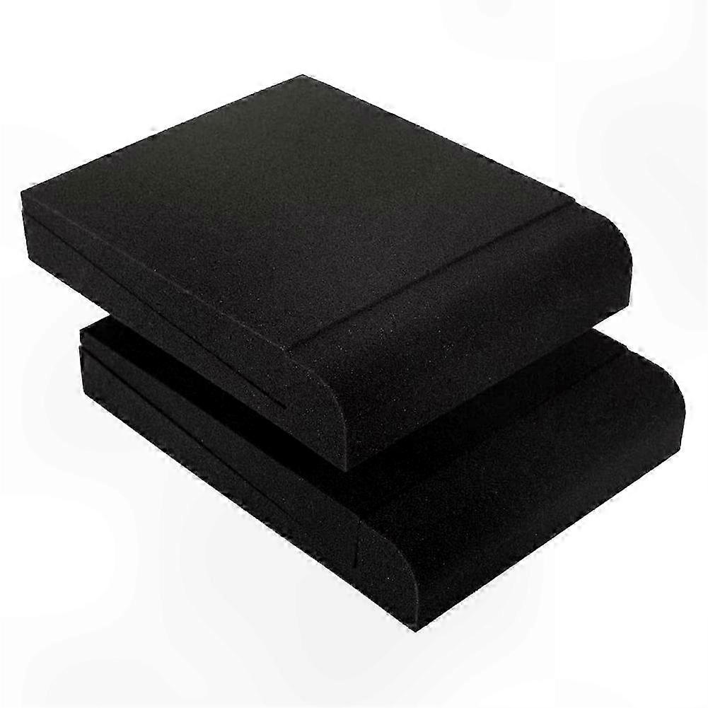 Dual High-Density Foam Isolation Pads for Studio Monitor and Acoustic Equipment Setup