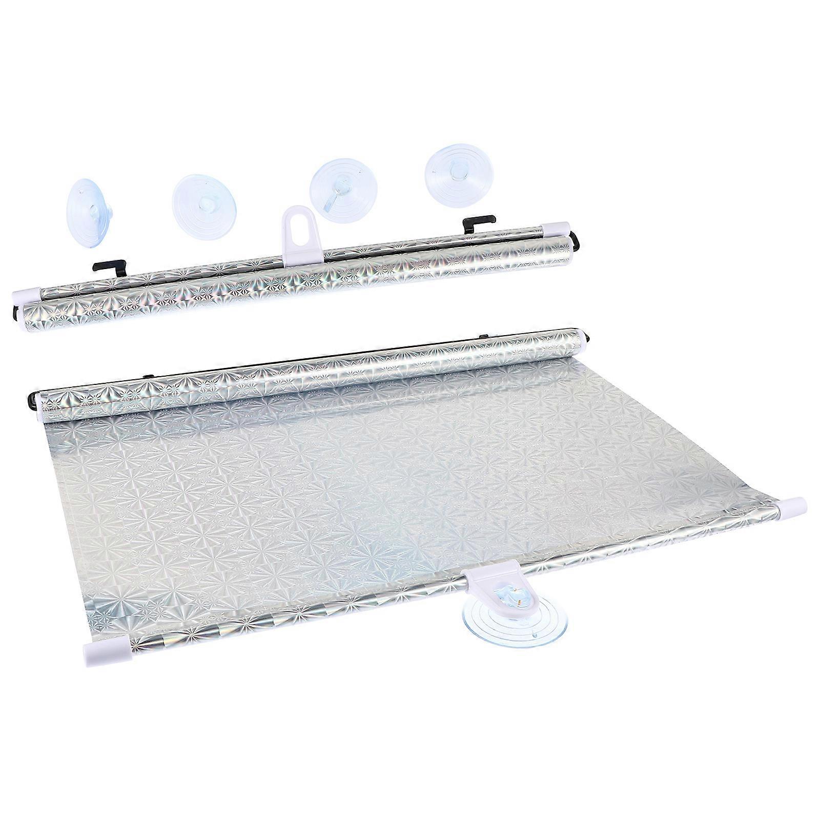 Car Window Sun Shade for Rear Protection 2Pcs Silver PVC Covers