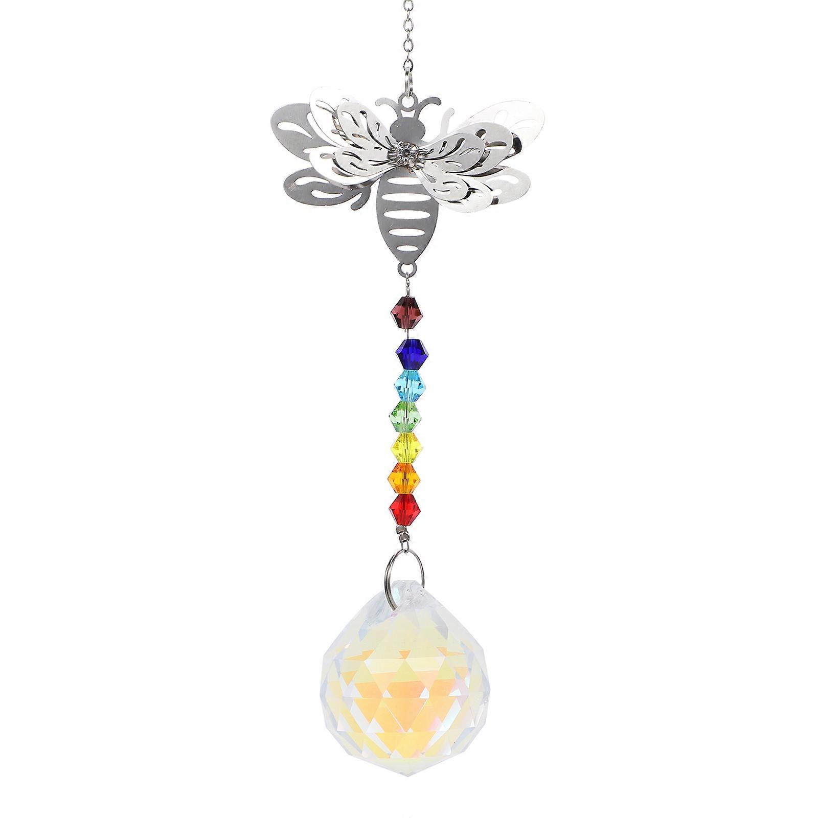 Cross Crystal Hanging Rainbow Maker Pull Chain Extender Pendant for Decor