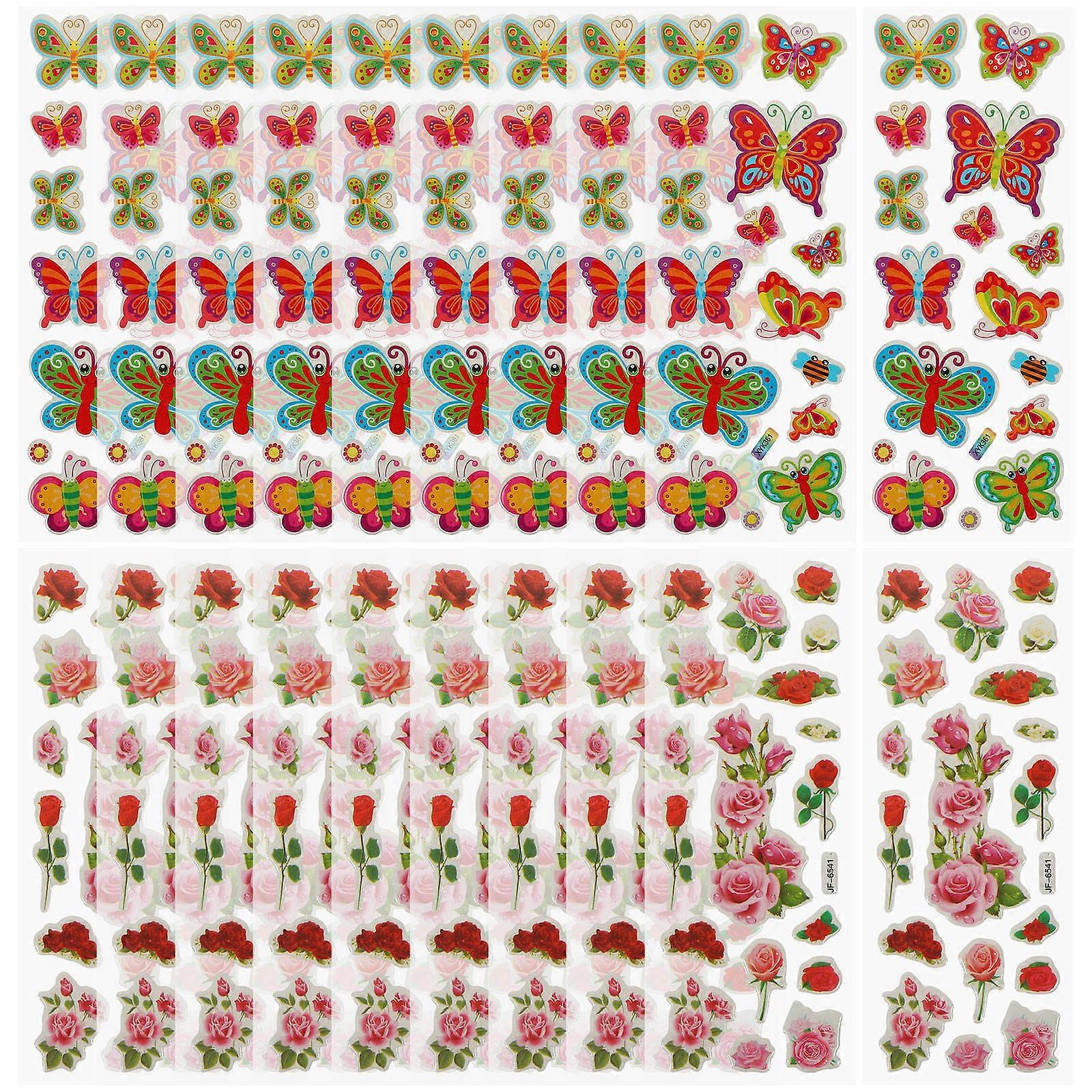 Assorted Color 3D Foam Stickers For Kids Flower And Butterfly Shape 120 Sheets Ideal For Holidays