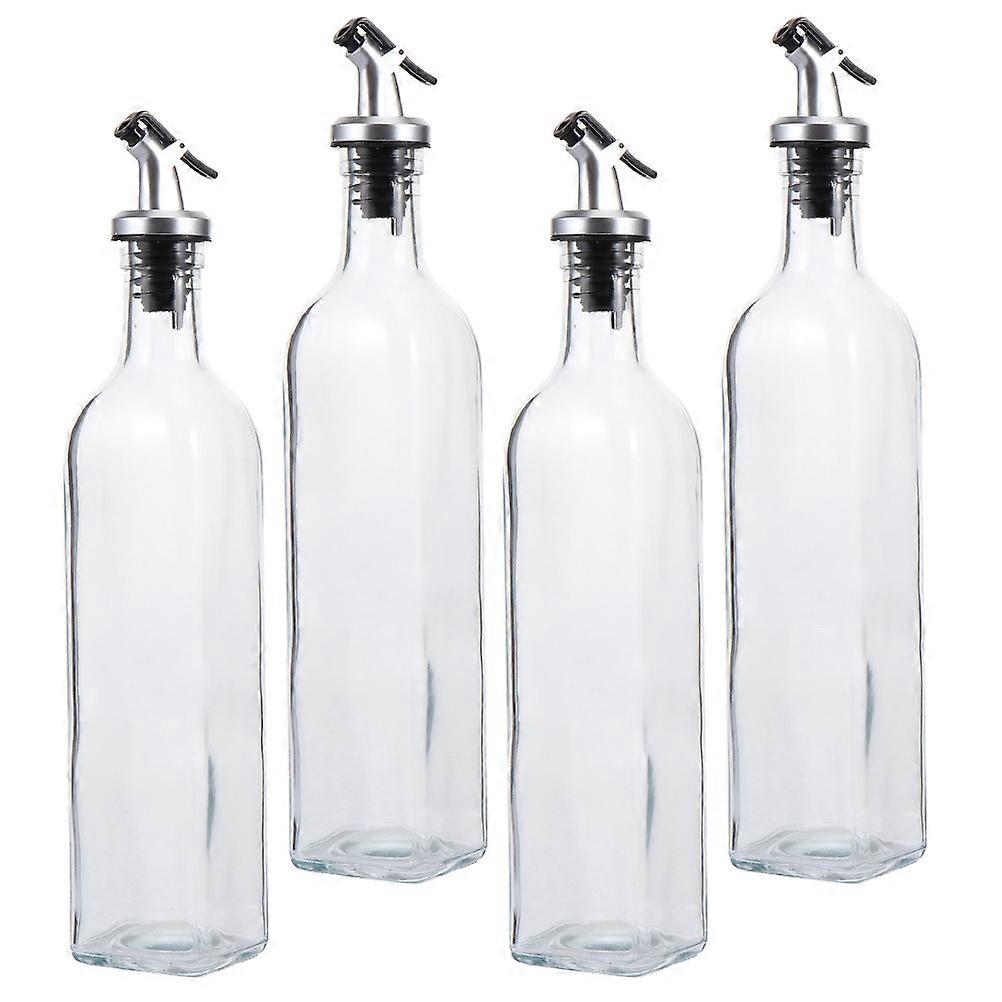 250ML Kitchen Condiment Glass Bottle Storage 8Pcs Suitable For Cooking Use Liquid Containment Rectangular Shape