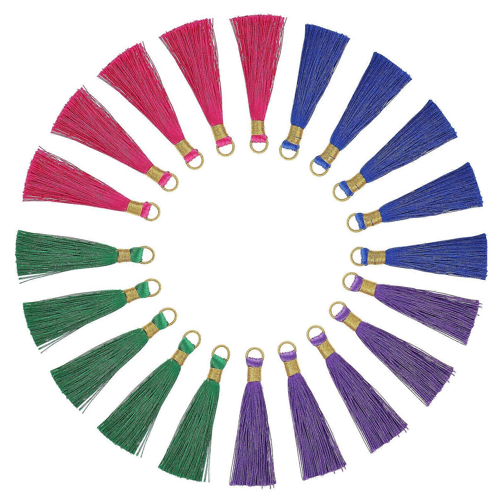 Stylish Tassel Bag Pendant For Daily Use And Travel Featuring Rectangular Design In Red 40 Pcs