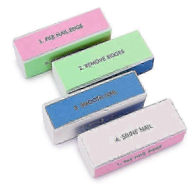 3-pack 4in1 Buffer file, nail file, for polishing and filing multi-color