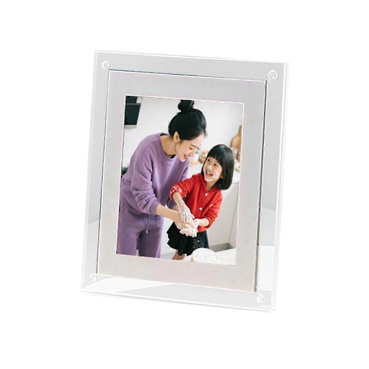 WIFI Acrylic Digital Photo Frame 10.1Inch Display IPS Screen 32G Memory Porta Retrato Digital UK Plug