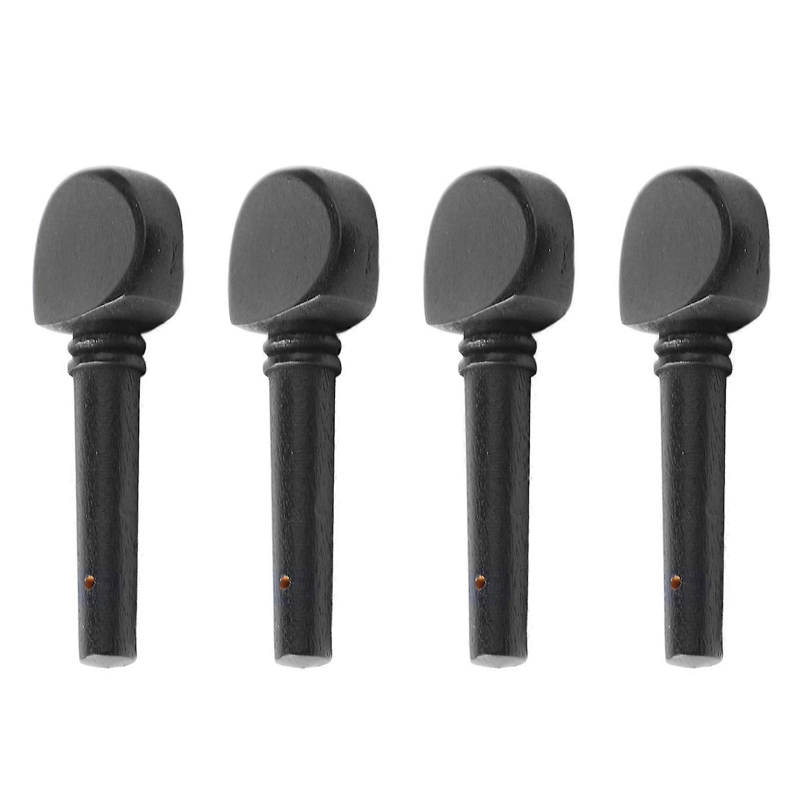 4Pcs Violin Tuning Peg Portable Fine Appearance Wood Violin Peg Replacement Black M00589