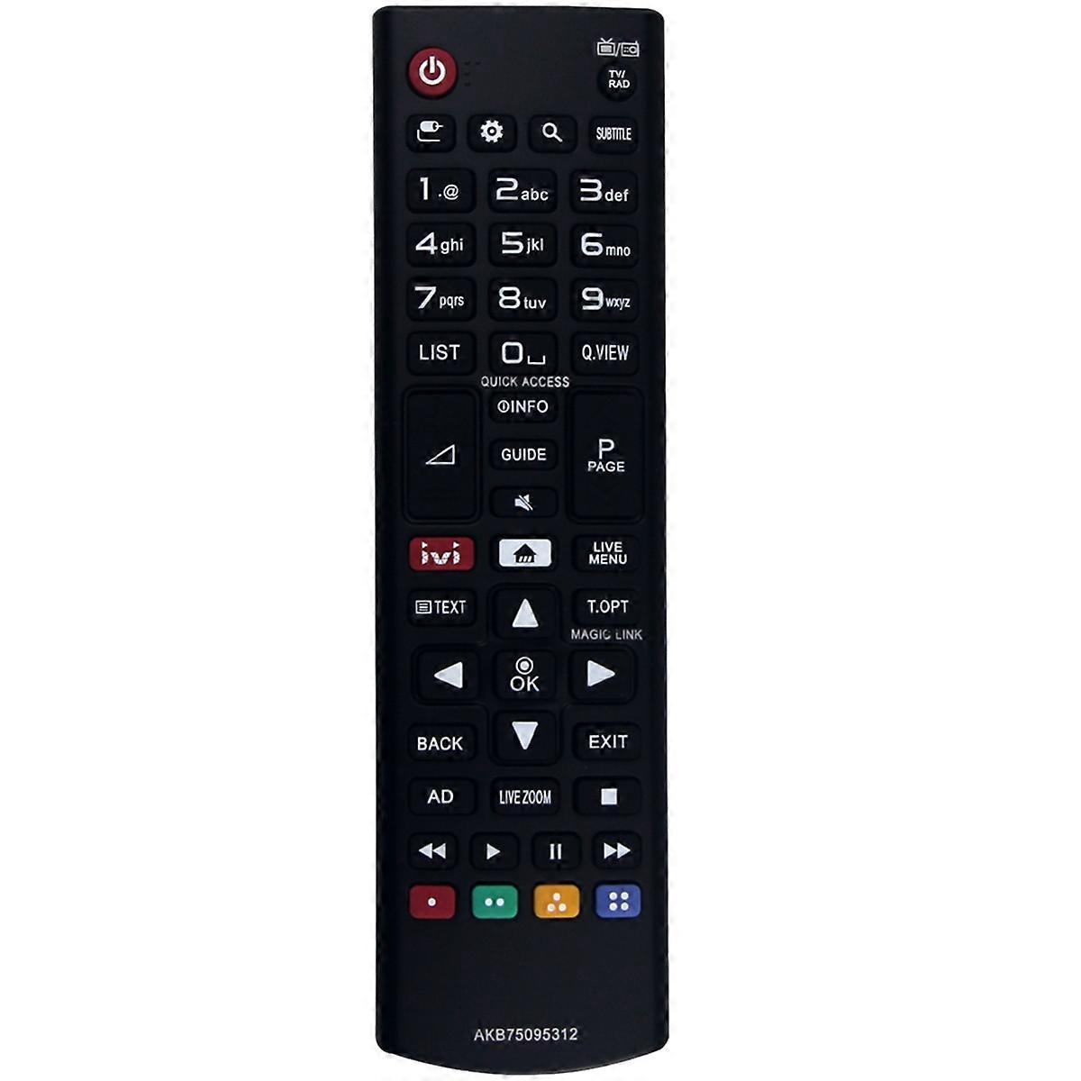 Replace AKB75095312 Universal Remote Control for Smart TV