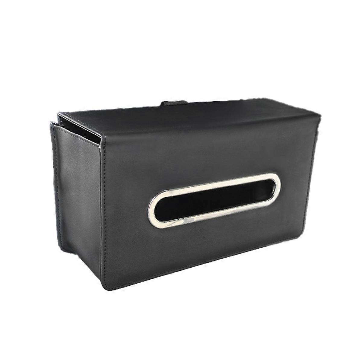 Car Tissue Box Leather Hanging Bag Seat Back Armrest Storage Box A