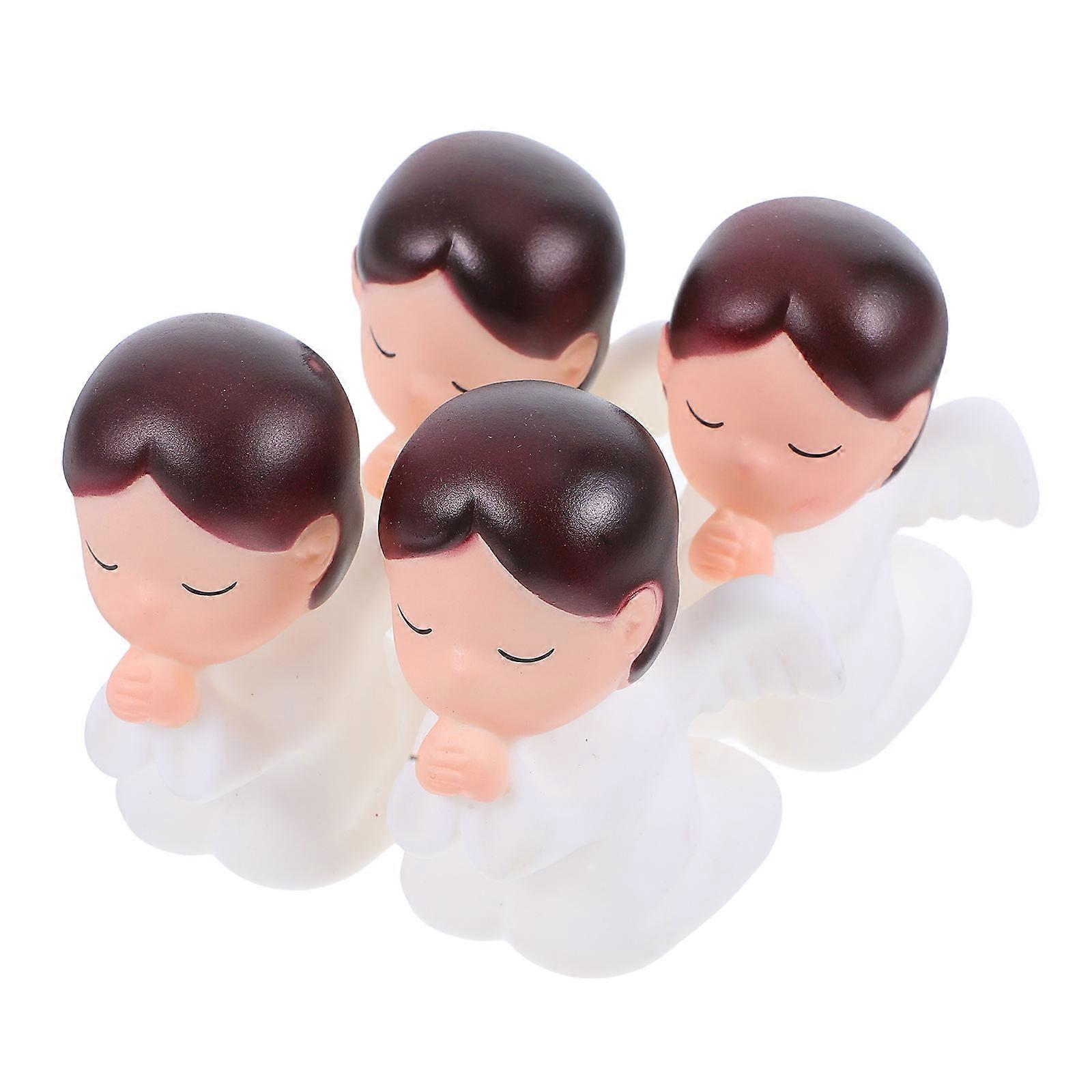 Cake Topper White Figurine for Cake Use 16Pcs Set