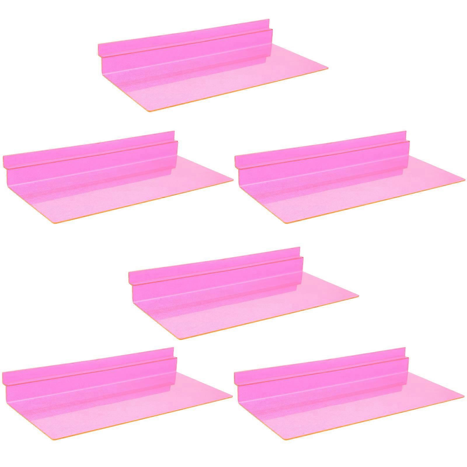 Shoe Shelves Pink Plastic Display Racks for Sneaker 24Pcs