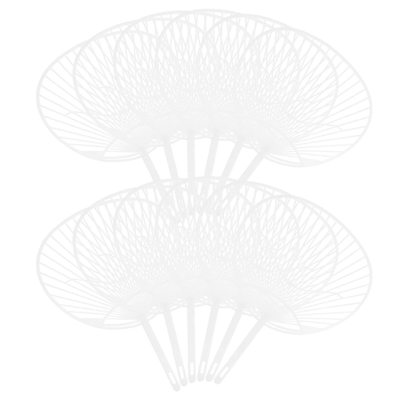 Japanese Fan DIY Kit for Hand-Held Fan Making 100Pcs White Framework