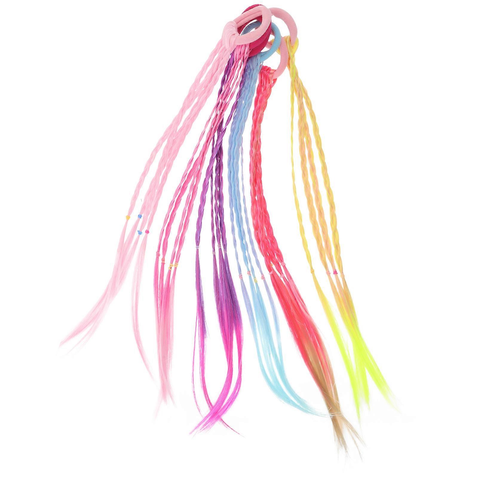 Ponytail Braid Extension 6Pcs Multi Synthetic for Wearing Use with Durable Brightness