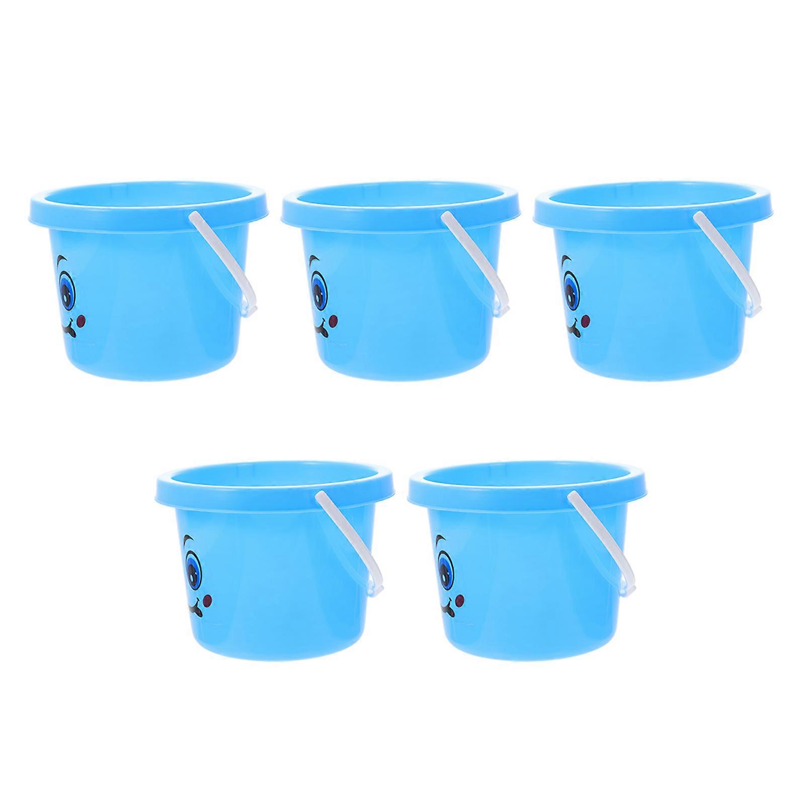 Beach Bucket Toys Durable PP Sand Playing Tools for Storage Use 5Pcs