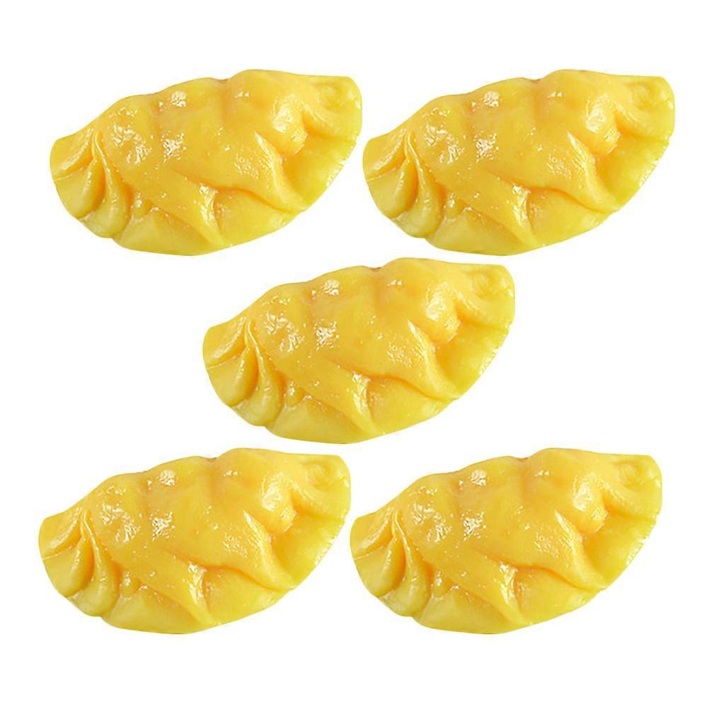 PVC Fake Egg Dumpling Model for Decor 5Pcs Realistic Decorative Food Model