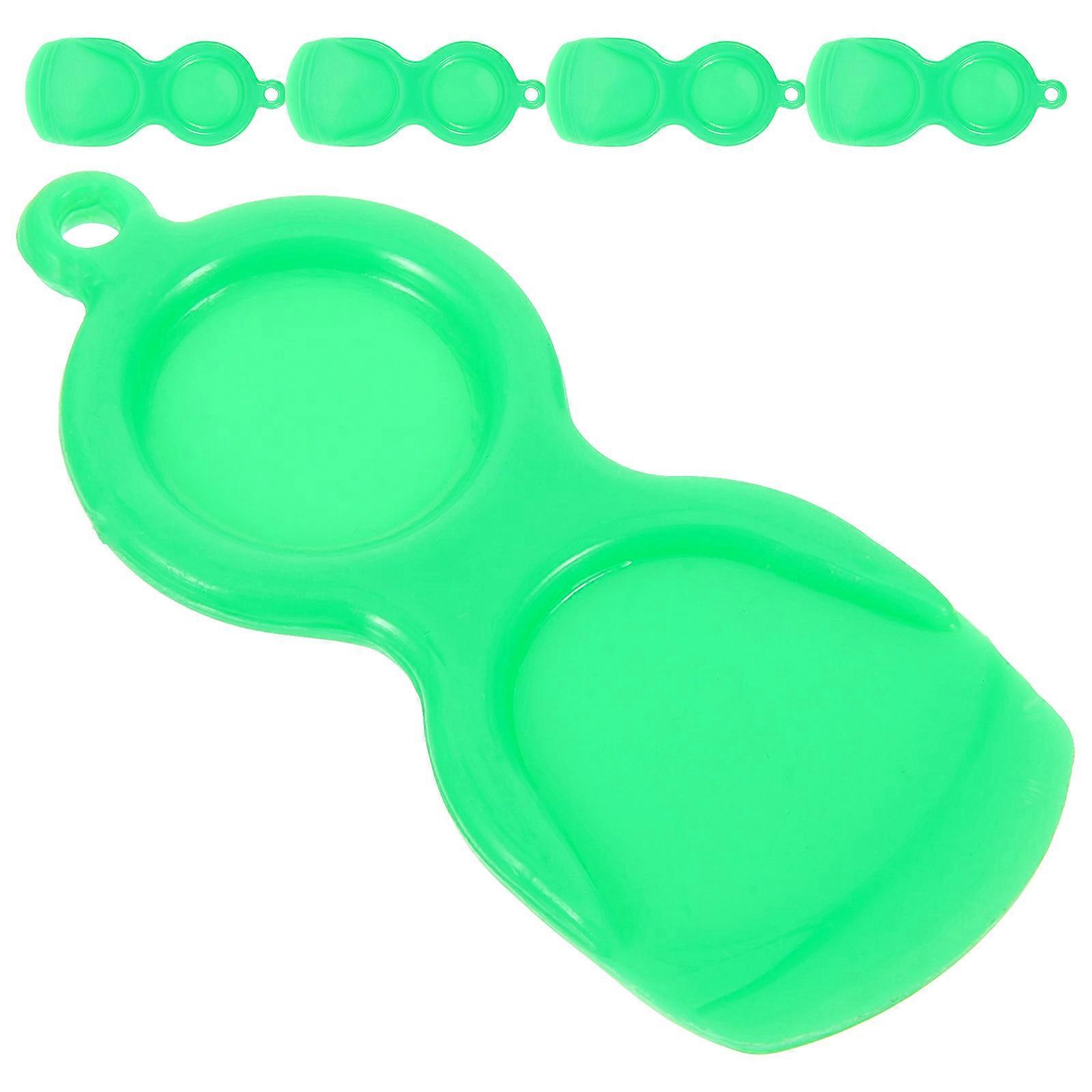 Tool for Tickets with 5Pcs Small Plastic Scrapers Green