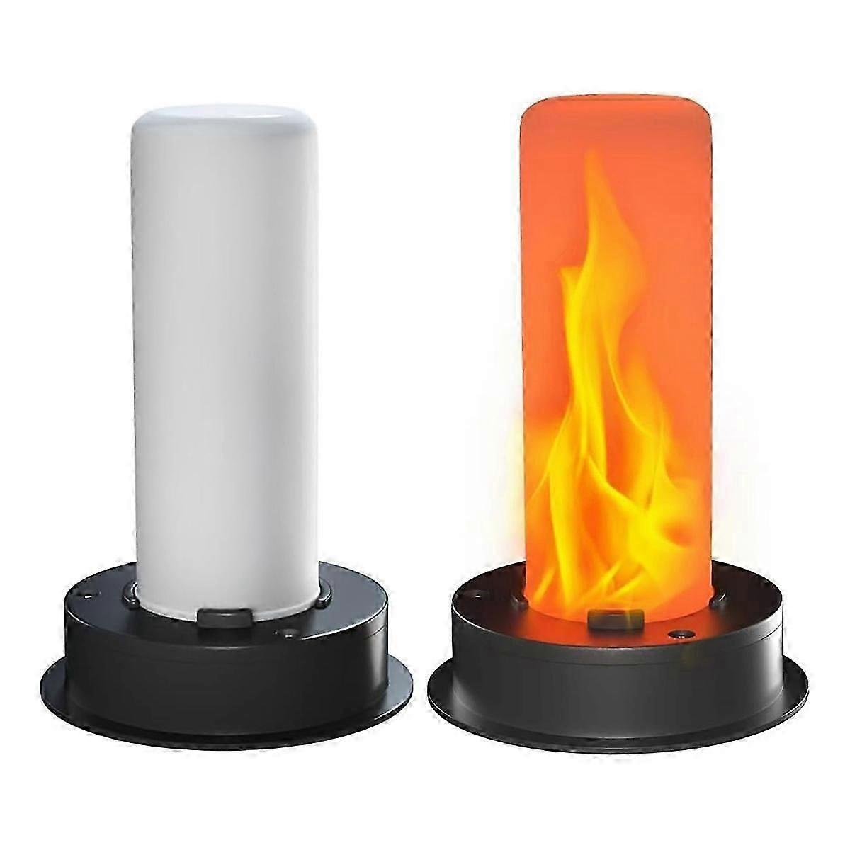 2 Pack Replacement Solar Light Tops with Flickering Flame
