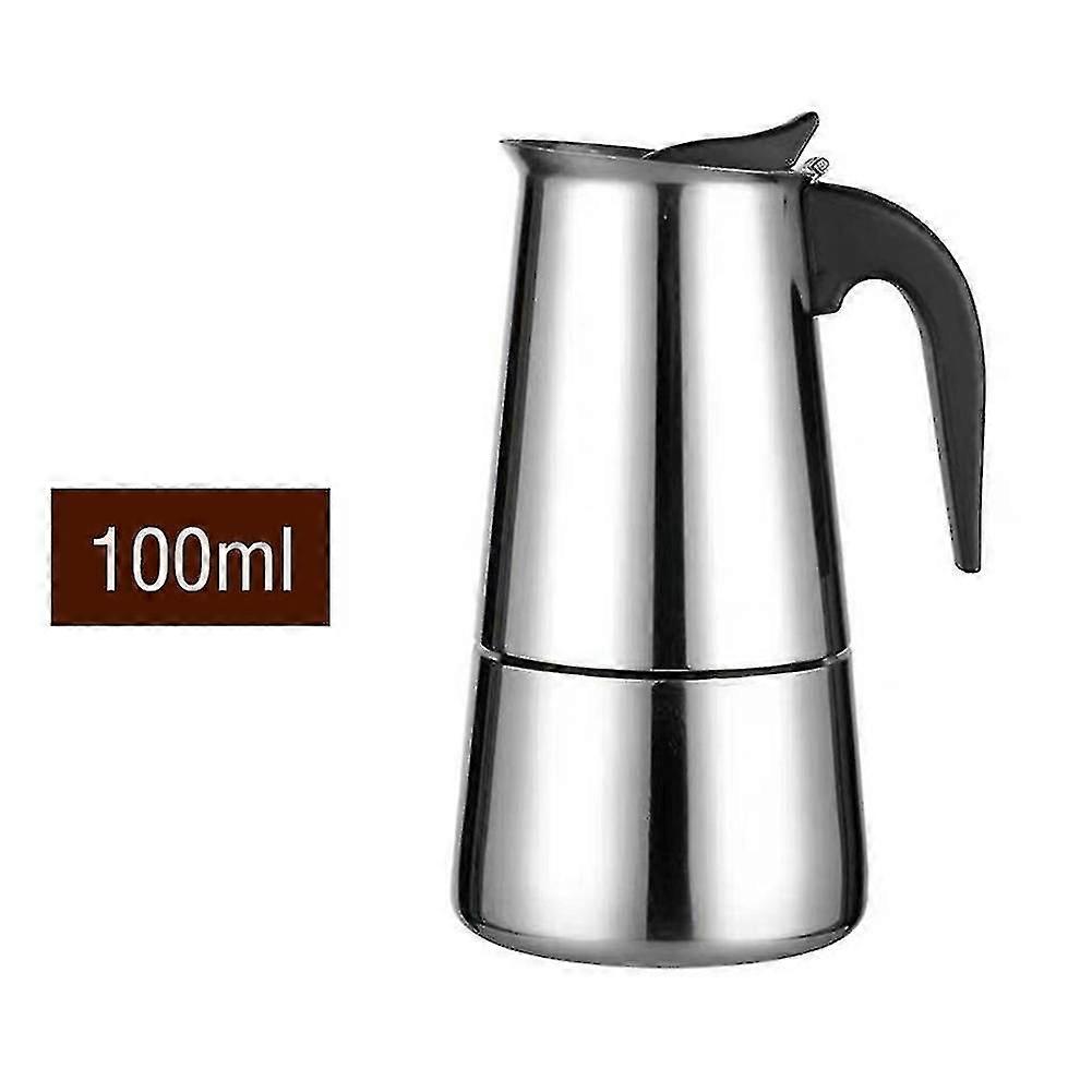 Κατασκευαστής εσπρέσο 2/4/6 φλιτζάνια ανοξείδωτη Μόκα δοχείο εσπρέσο Espresso Maker 100/300/200ml