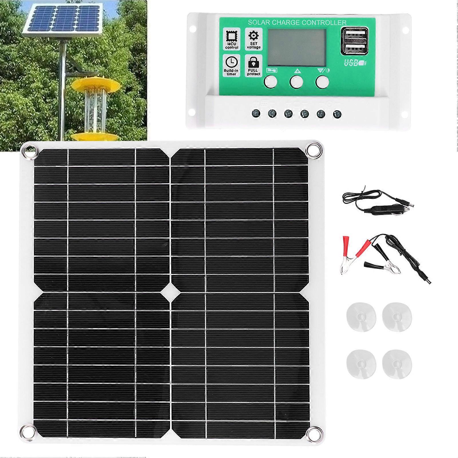 40W 18V Monocrystalline Silicon Flexible Solar Panel with 10A Solar Charge Controller for Outdoor