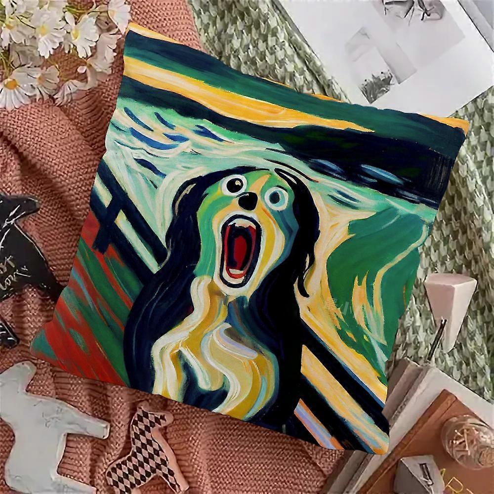 v107 叫びアニメーションクッションカバーホームデコレーション高品質の高級クッションカバー枕部屋の装飾アイテムクッションgg107