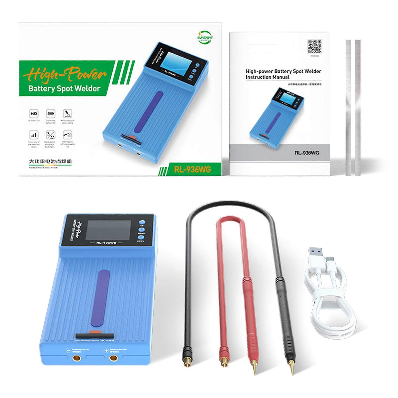 Advanced Adjustable High Current Output Capacitor Spots Welder Fit for Mobile Phone Batteries with High Conductivity Tip Multicolor