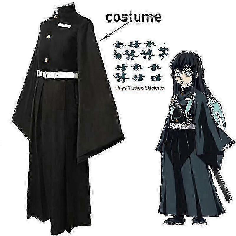 時頭無一郎 コスプレコスチューム アニメ 鬼滅の刃 コスプレ キメツのヤイバ キサツタイ 制服 ウィッグ ハロウィンパーティー服