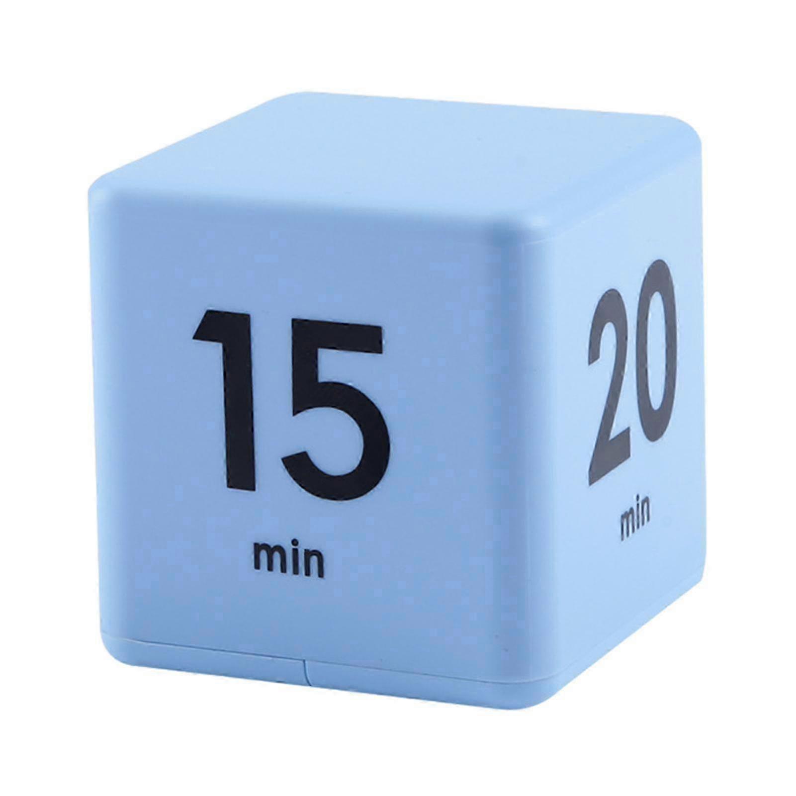 Cube Timer 15/20/30/60 Minutes Countdown Rotation Timer for Tasks Work Study Kitchen Silent Alarm Vibrate Portable Pocket Size Easy Operation Timer fo