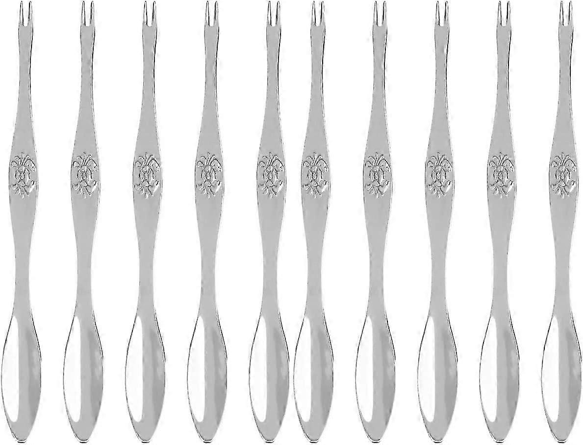 Stainless Steel Seafood Forks Lobster Cracker Tools Lobster Forks Set Crab Cracker Nut Cracker Lobster Leg Pick(10pcs) -SICHEN