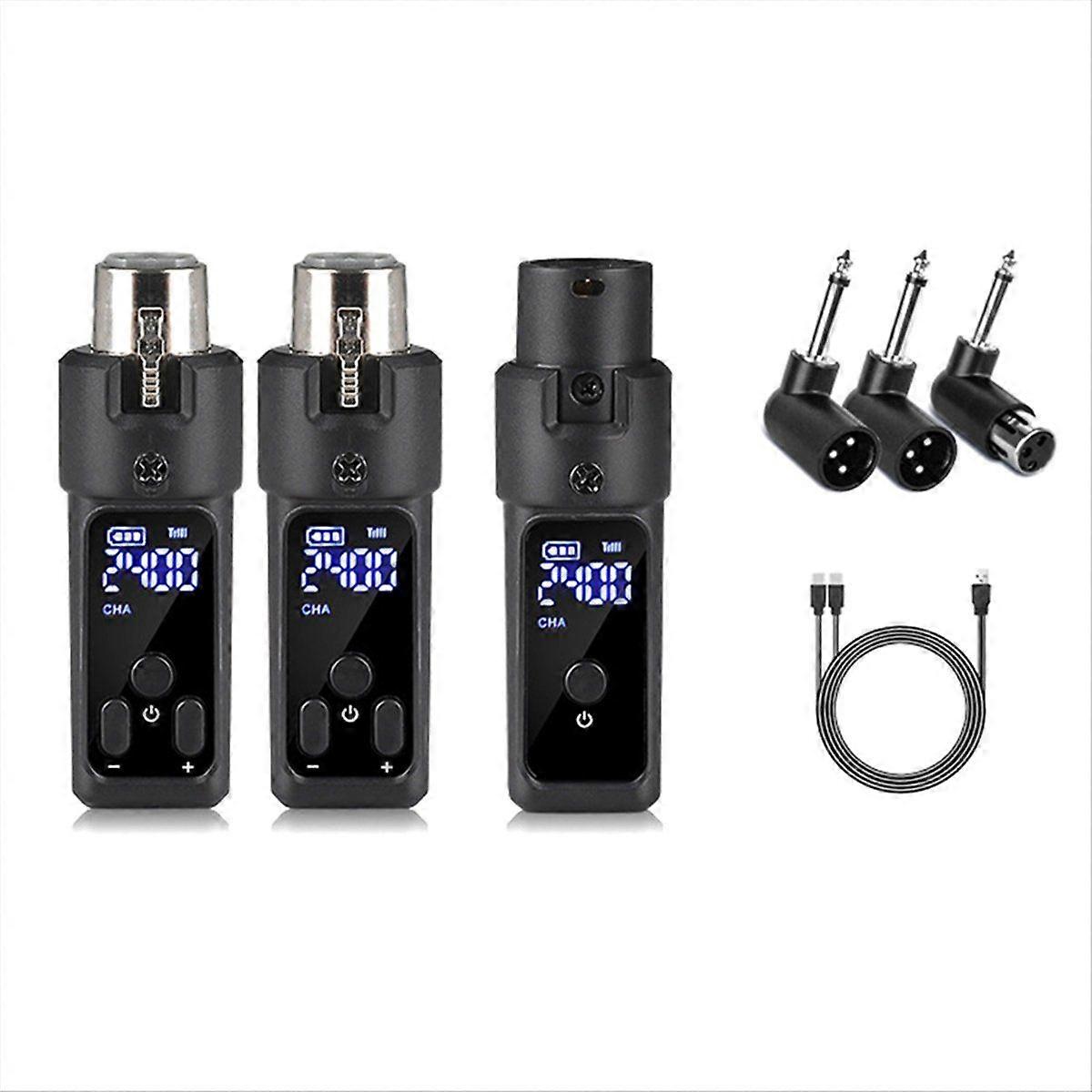 Moving Coil Adapter System Wireless Microphone Transmitter Receiver for Dynamic Microphone Guitar A