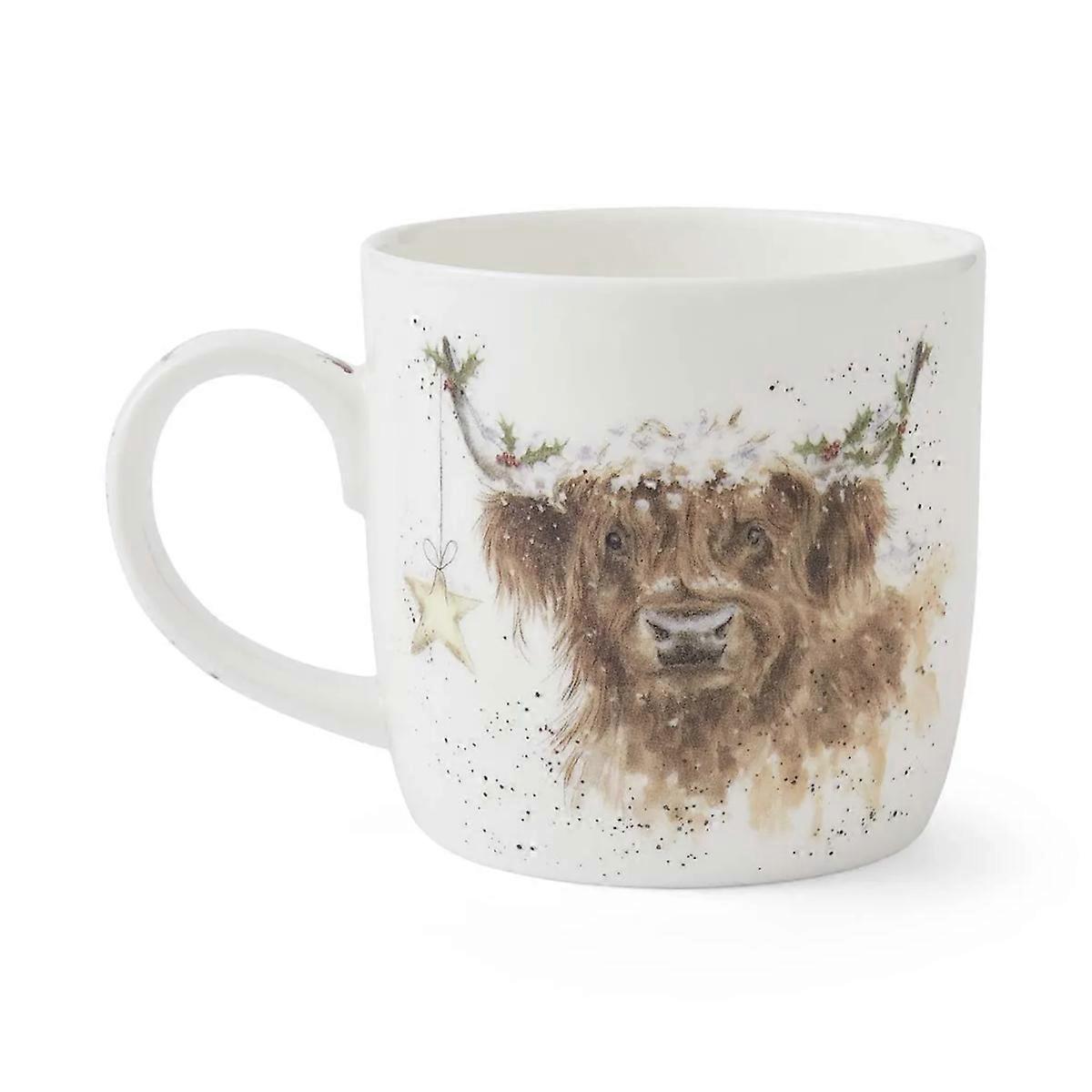 Wrendale Designs Highland Cow Star Christmas Mug