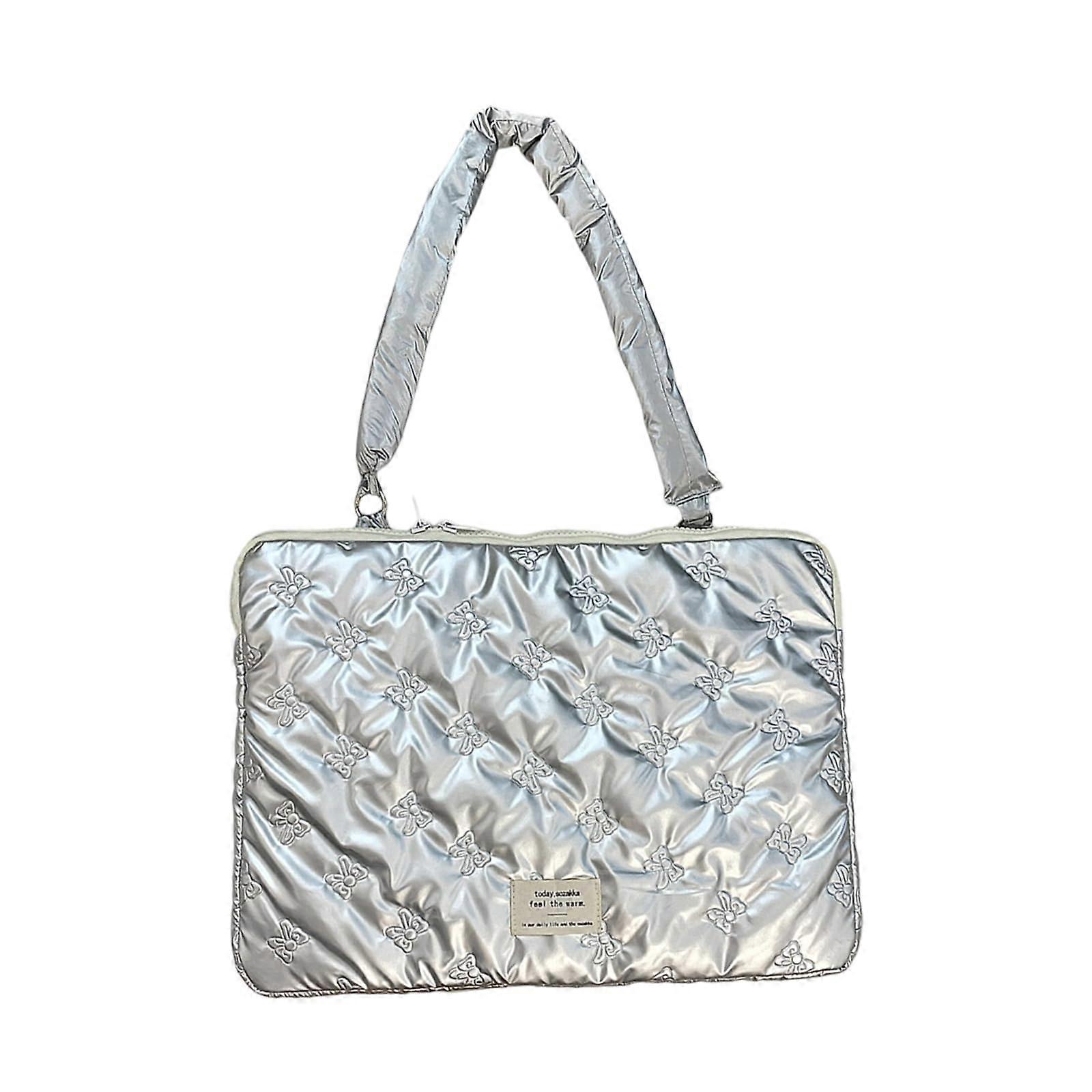Laptop Sleeve Case 1315 Inch Carrying Bag With Handle Silver