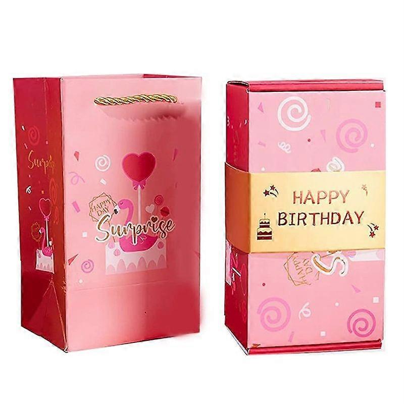 Exploding Gift Box Money Up Surprise Birthday Prank Box, B