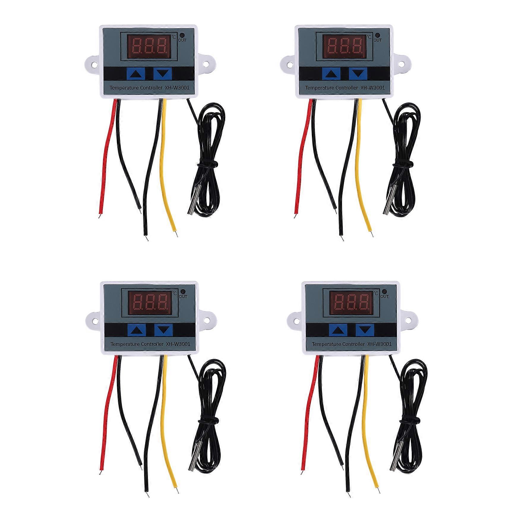 4Pcs 220V Ac Digital Led Temperature Controller Xh-W3001
