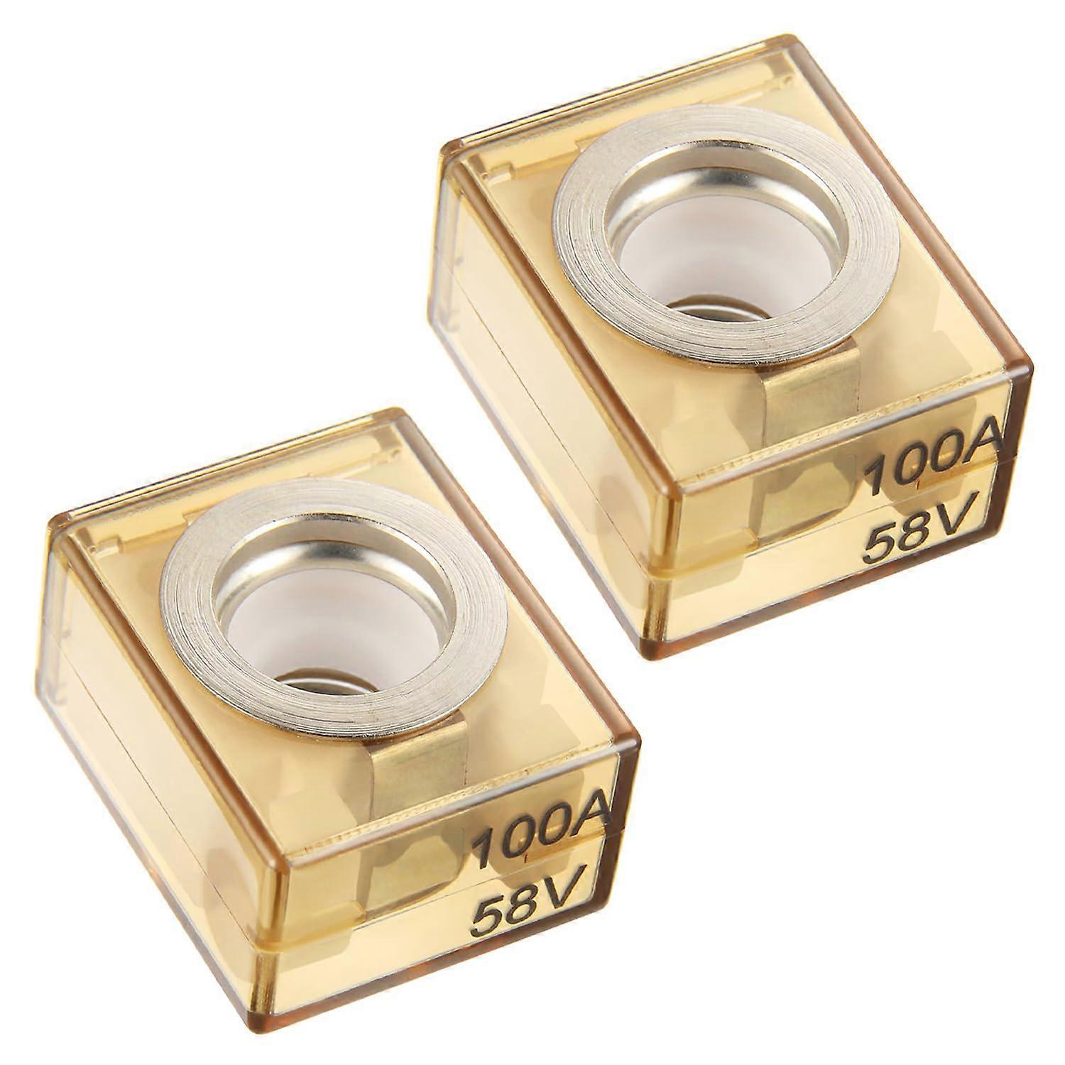 Terminal Fuse 100A Marine Battery Fuse 58V DC Max IP66 Waterproof For Autos RVs Cranes Ships Pack Of 2