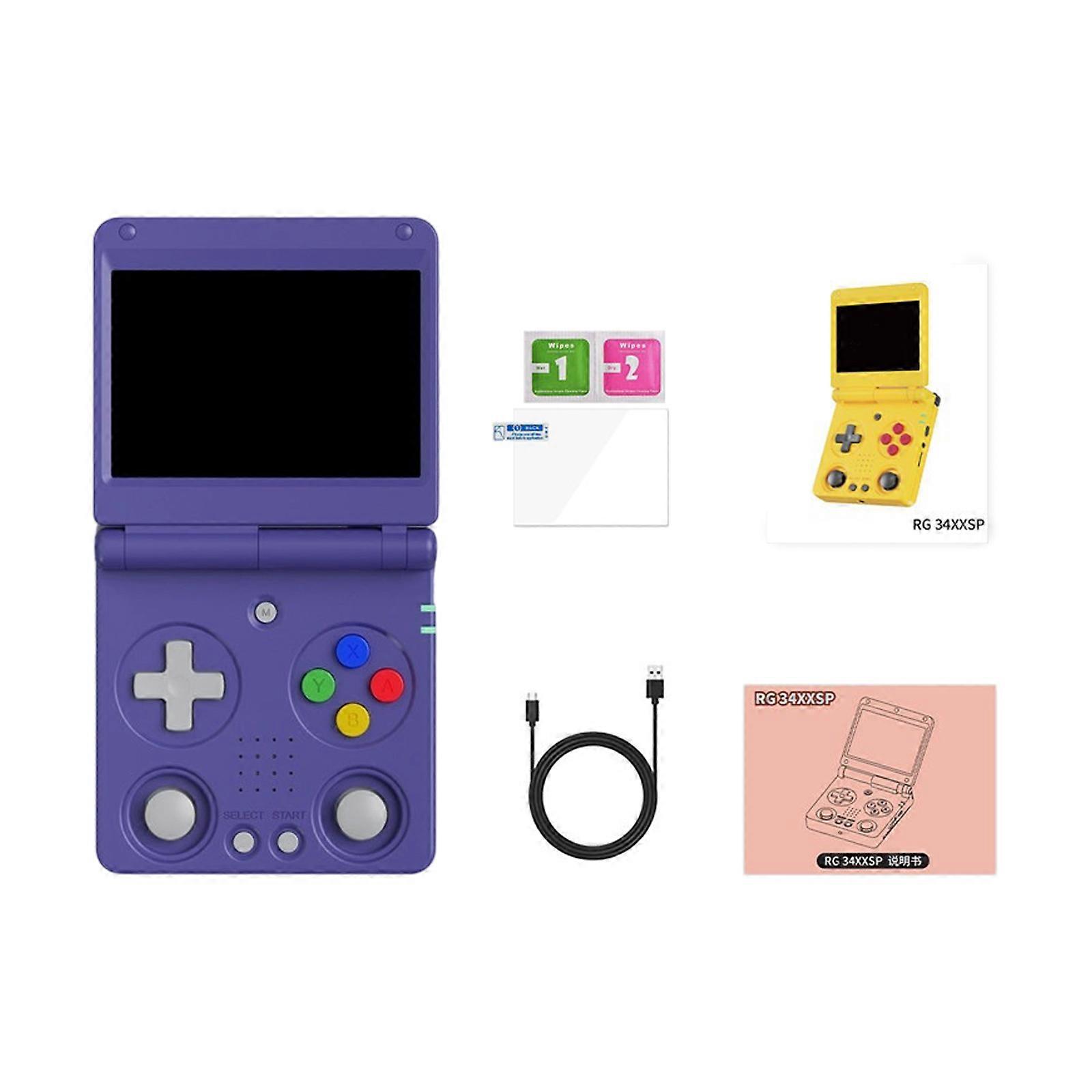 ABS Handheld Gaming Systems Foldable Fliptops 64GB Memory Portable  Blue