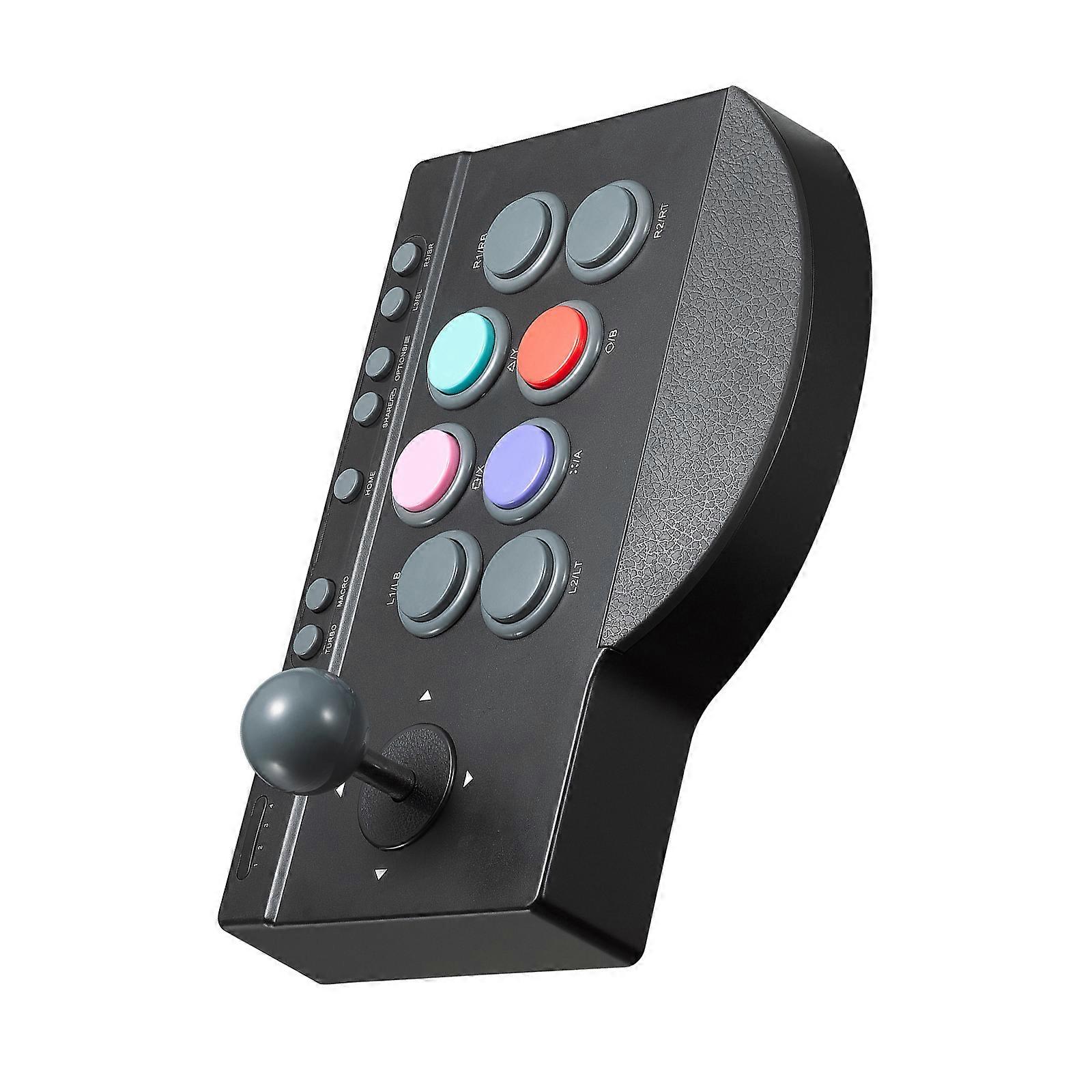 Multiple Device Fighting Stick Rapid Response Button Suction Base Gaming Accessorie Suitable For Multiple Game Multicolor