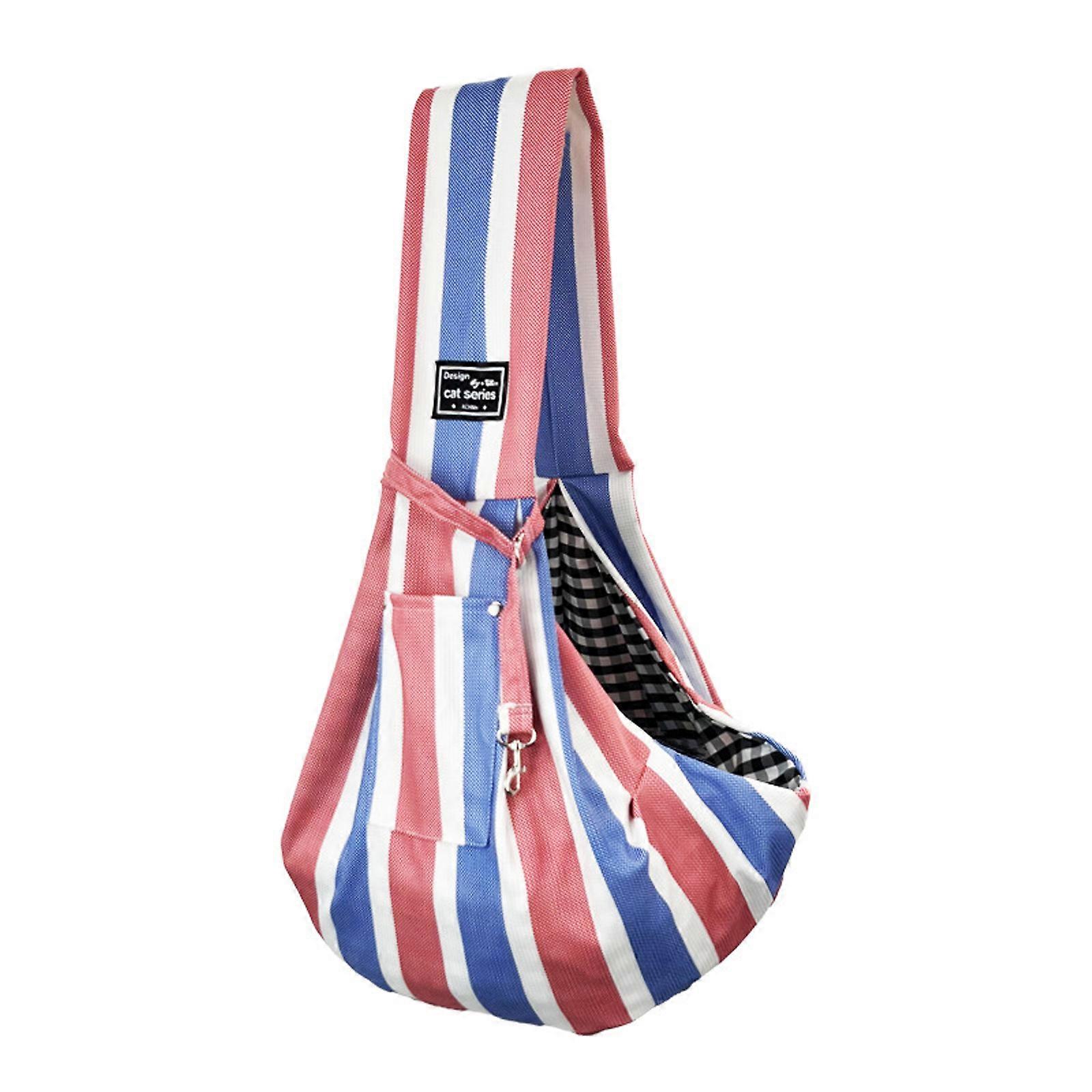 Striped Shoulder Bag Large Storage Space Comfortable Design Ventilated Polyester Fabric Escape Proof Closure Gear Multicolor