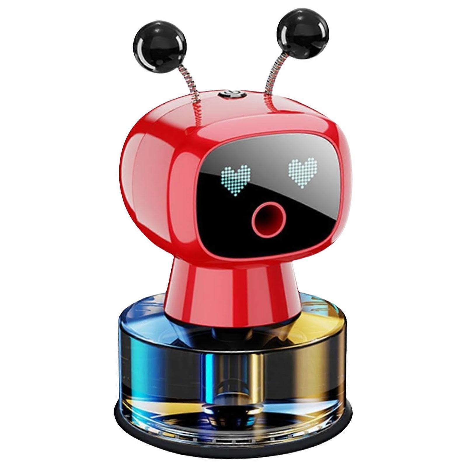 Upgrades Robot Car Scent  Diffuser Odor Remova lPortable Robot Car Air Freshener with Adjustment fragrances  for Office  Red