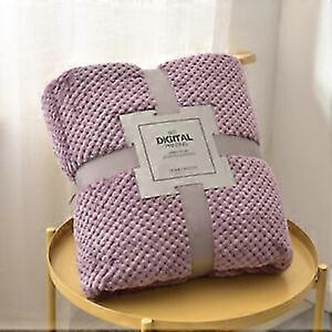 Soft Blanket Honeycomb Waffle King Chenille Mink Luxury Throw Super Size ThrowT1