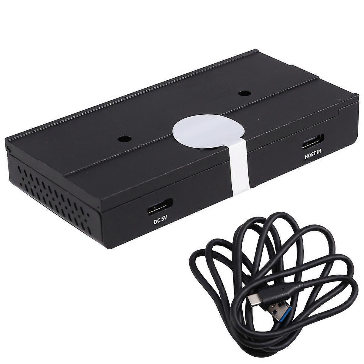 10Gbps USB Hub Magnetic Desk Rail Splitter Adapter for PC Laptop Accessory