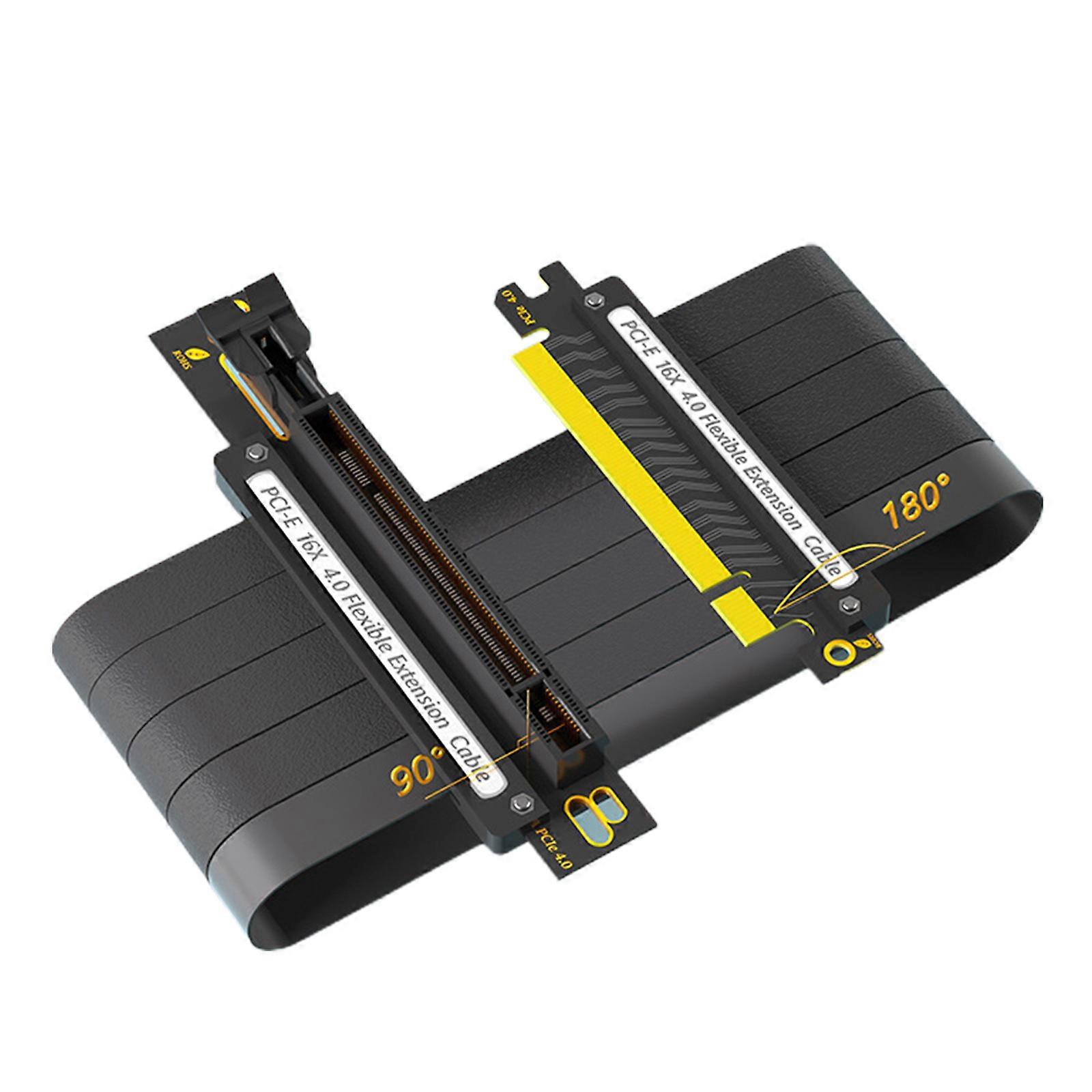 PCIE X16 4.0 Extension Cable 90° 180° Vertical Connector Extender for Fast Graphics Card Connection Multicolor