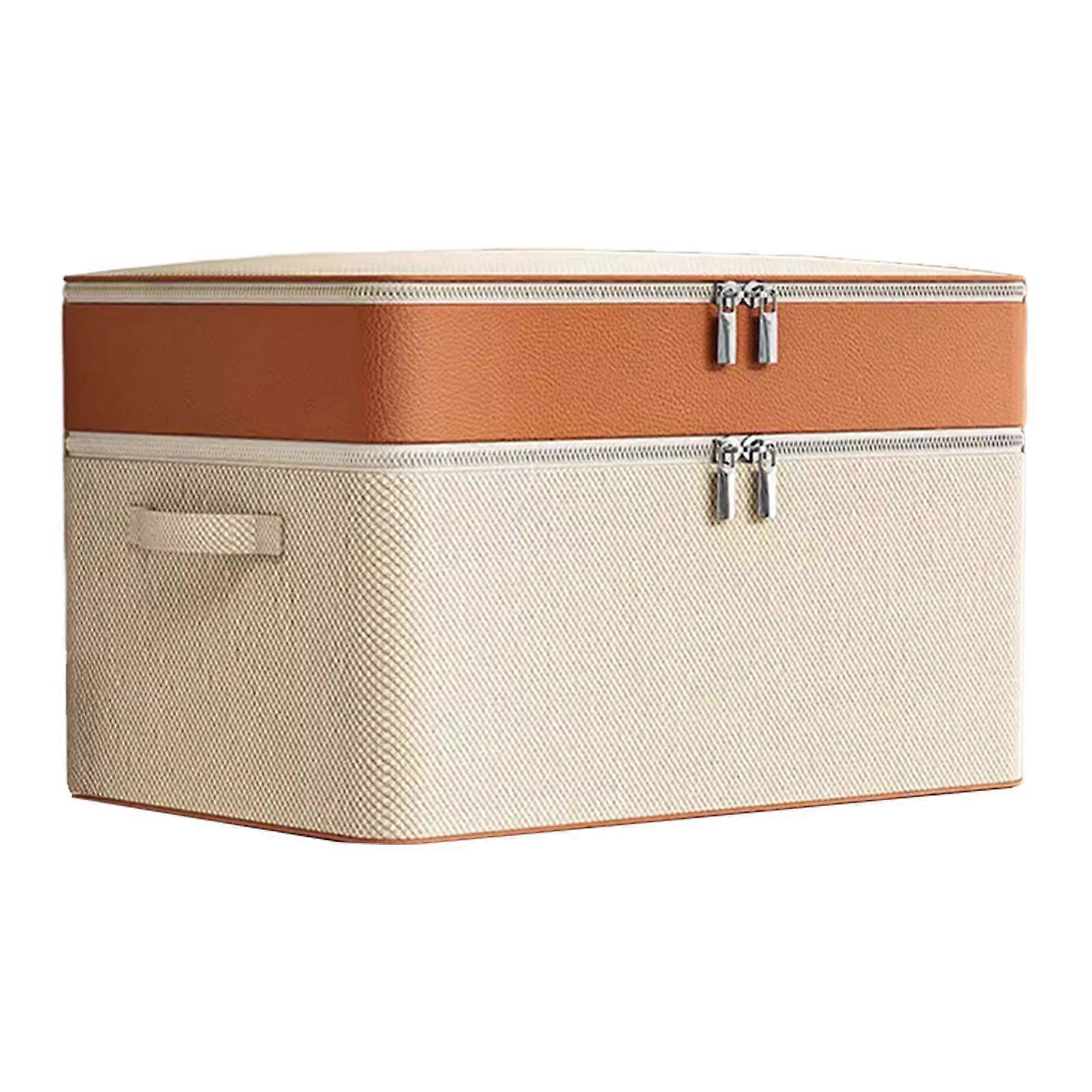 Kaesi Storage Box Double-Layer Design Large Capacity Versatile Wardrobe Storage Container Closet Organizer