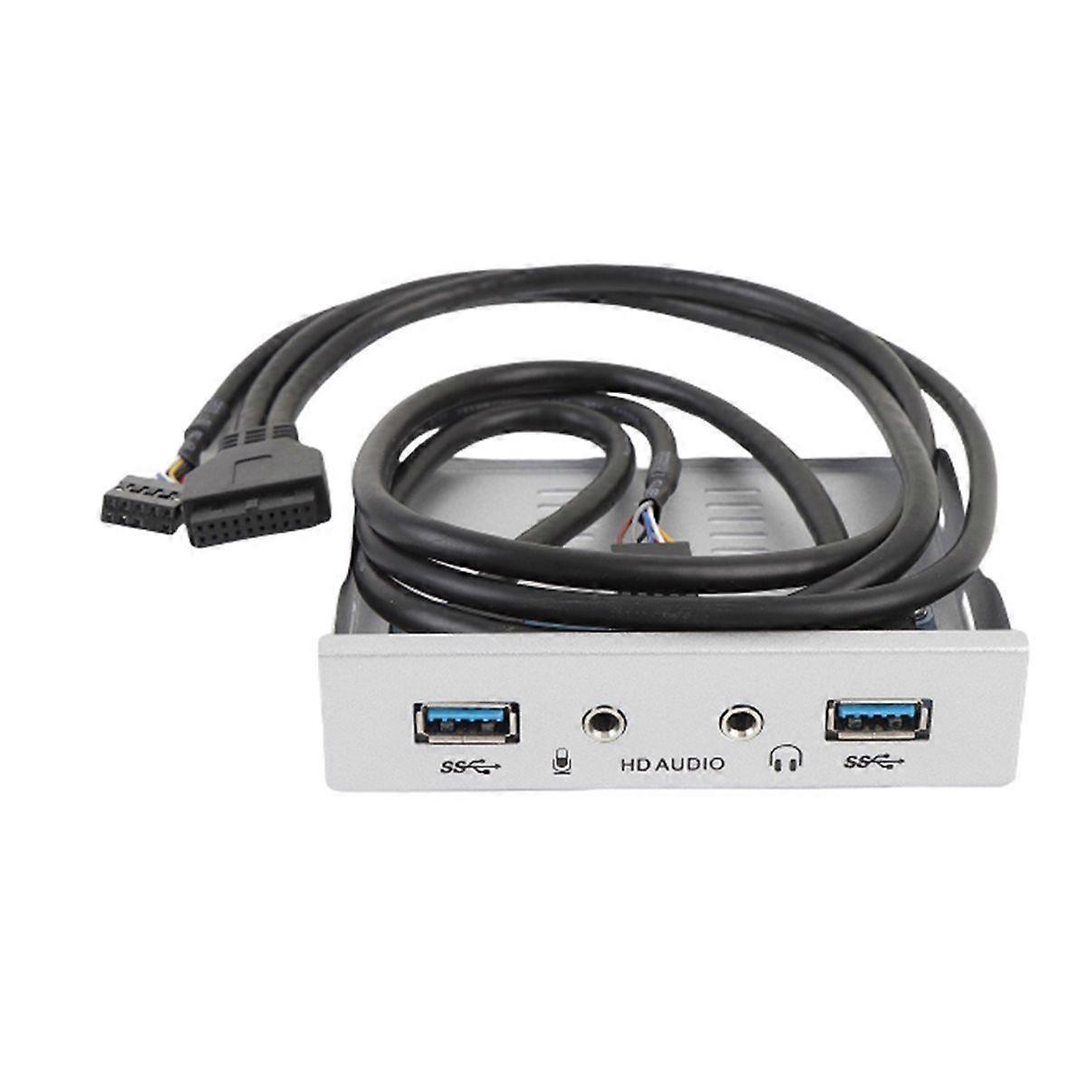 USB 3.0 Front Panel Fast Data Transfer Floppy Bay Drive Front Panel 3.5 Inch HD Sound Interface Easy