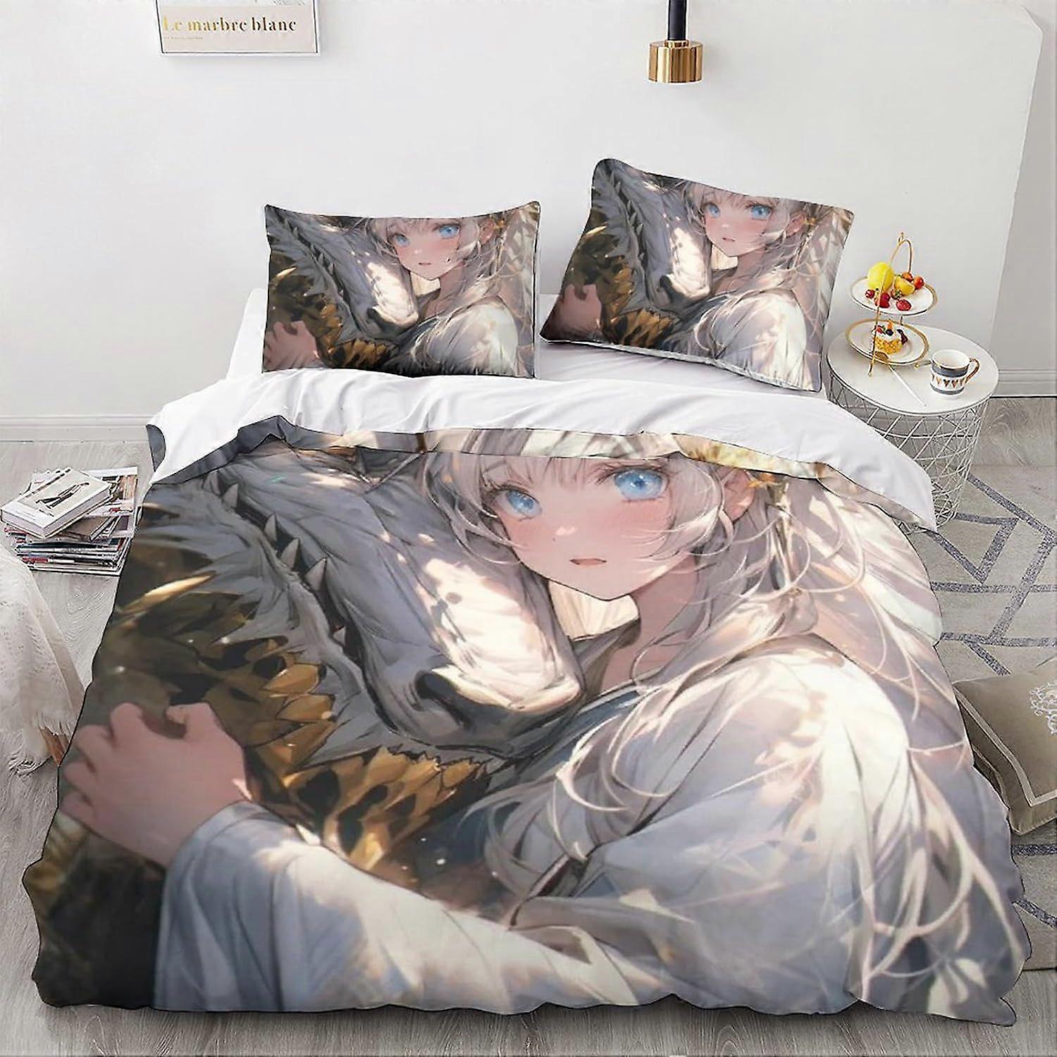 أنيمي ومانجاس غطاء لحاف ، مجموعة مفروشات خيالية للأطفال والمراهقين الكبار ، غطاء لحاف أنيمي ، غطاء لحاف على طراز الشباب ديكور غرفة نوم خفيفة الوزن