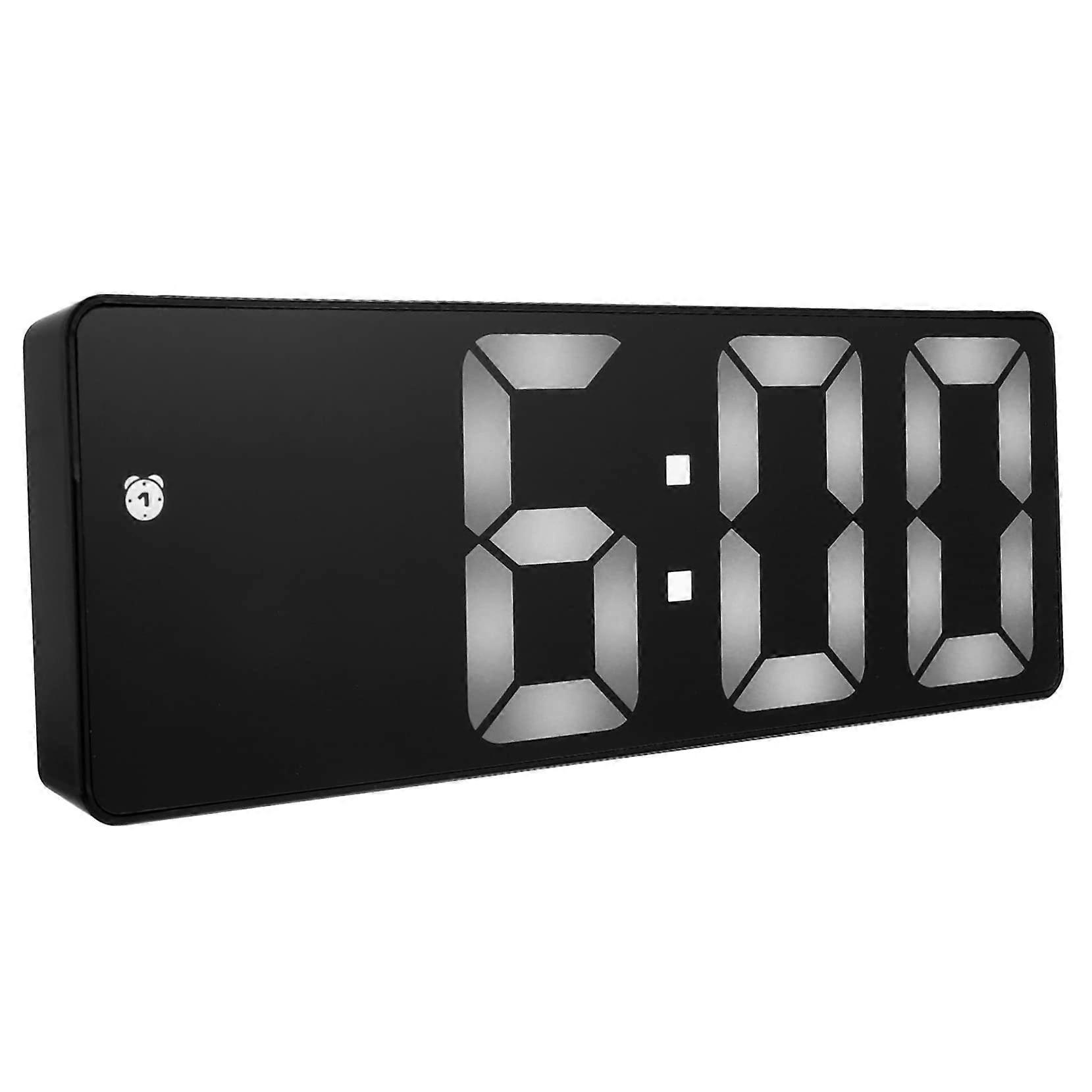 LED Digital Alarm Clock with Temperature Display, Voice Control, Night Light for Bedroom or Office Decor