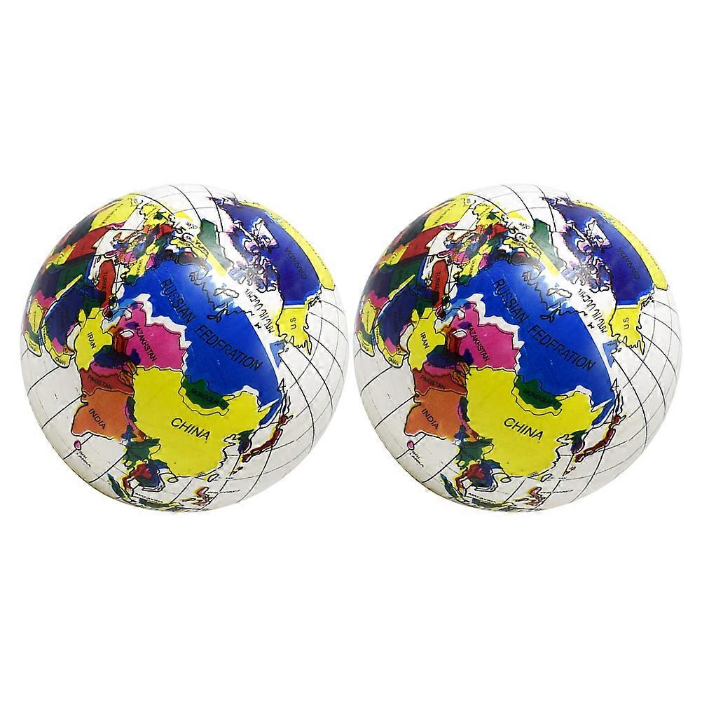 Inflatable Globe Beach Ball Toy for Pool Use 2Pcs with Educational Design