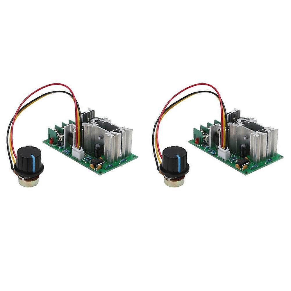 2X 20A PWM DC Motor Speed Controller 12V 24V 36V 48V with Potentiometer Knob Switch