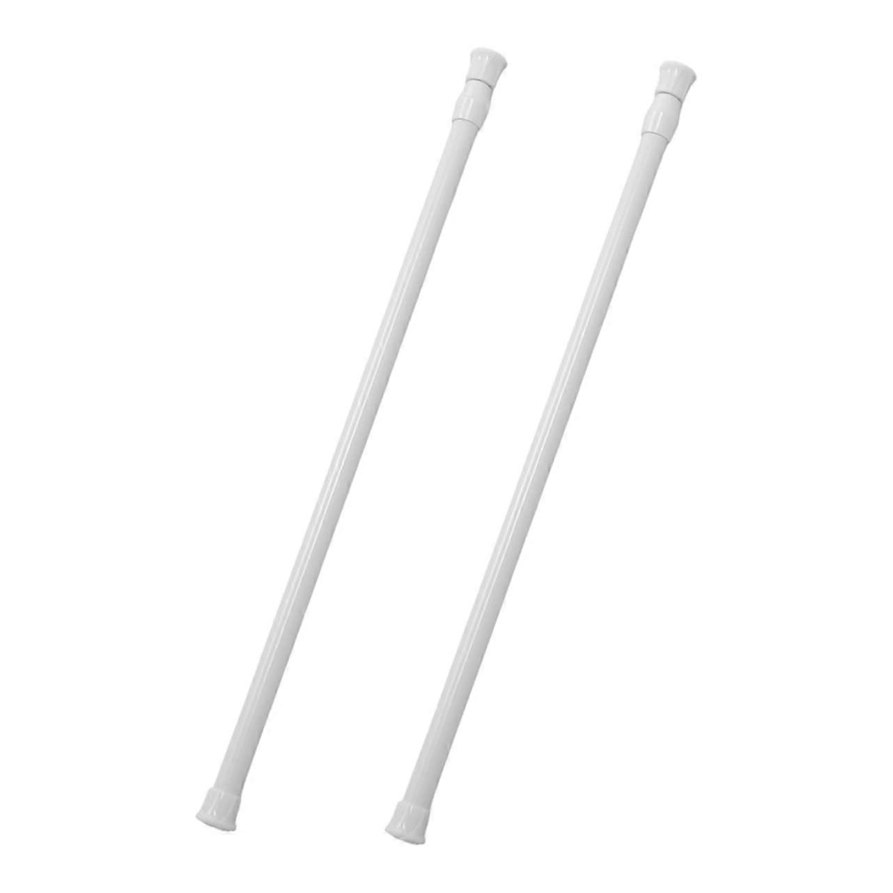 2pcs Tension Curtain Rods Adjustable No Drill Telescopic Design for Shower or Window 25ft
