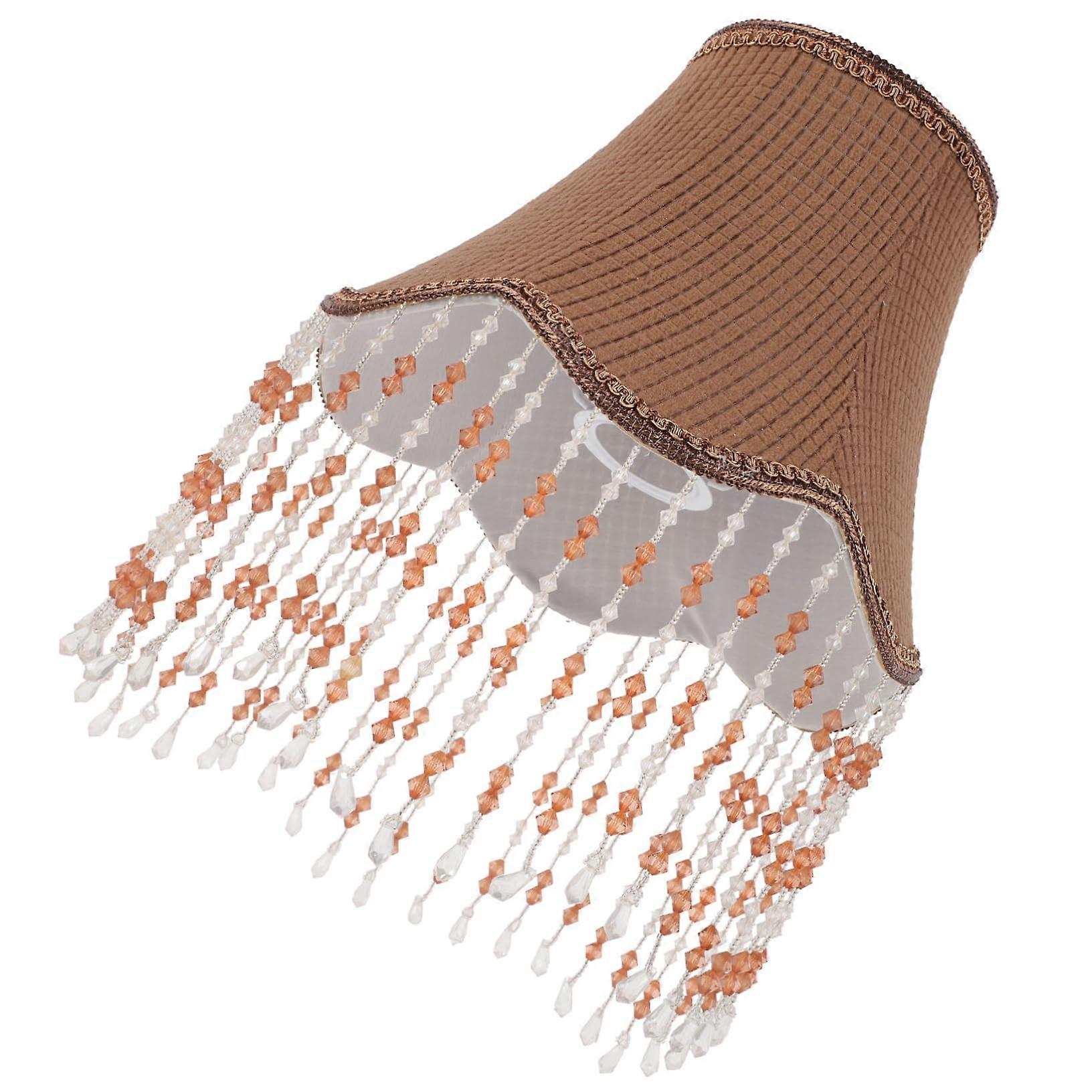 Vintage Fringe Lamp Shade with Tassels for Table or Bedside Lamps Elegant Home Décor