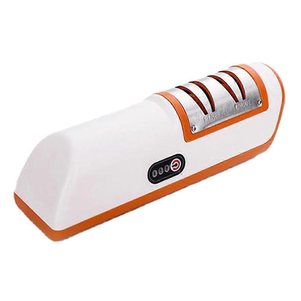 Kitchen Electric Knife Sharpener Multifunctional Automatic 4 Gears Electric Knife Sharpener Kitchen Accessories Orange
